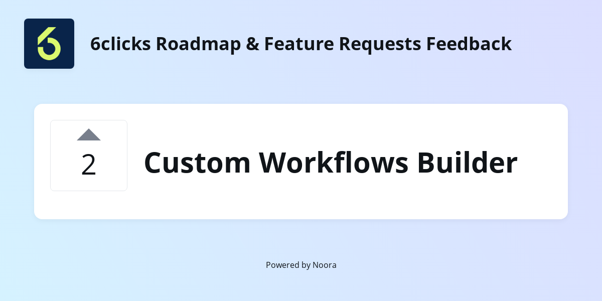 Custom Workflows Builder | Feature Requests | 6clicks Roadmap & Feature ...